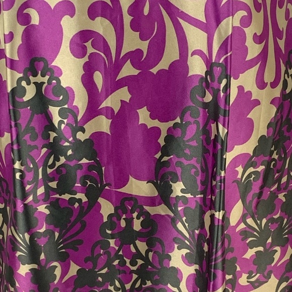 Delias Sleeveless Color Block Print Dress - Purple Cream - size 7 - Picture 5 of 7